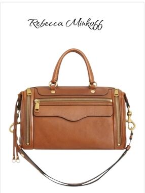 NWT Rebecca Minkoff M.A.B. 2.0 Leather Satchel Bag Caramello Brown